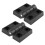 2pcs 63mm x 50mm Cabinet Plastic Hinge Door Hinges Hinge Black 1