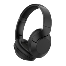 Bluetooth slúchadlá s basmi a zvýraznením basov – čierno-červené herné, batéria 600 mAh, Bluetooth 5.4 so vstavaným mikrofóno