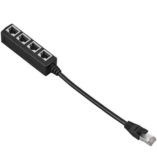 1 to 4 RJ45 Ethernet Splitter Network Cable Adapter for Network Extension in LAN 2