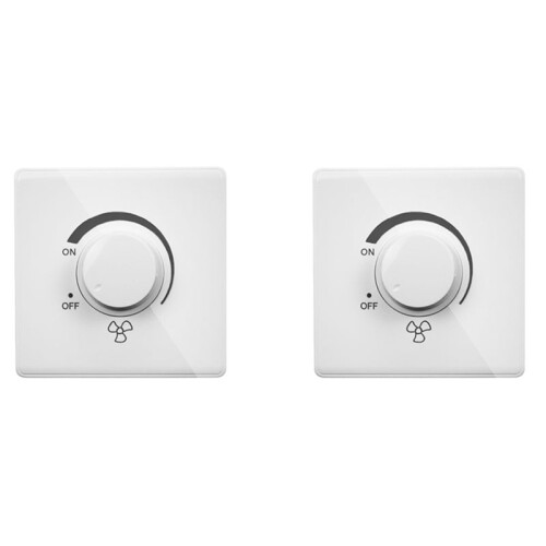 2X 86 Type Ceiling Fan Adjustment Stepless Speed Controller Wall  220V 10A