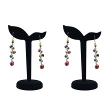 2X Espositore per Orecchini Nel Velluto Puntelli per Orecchini Portaoggetti per Rack 12 cm x 7 cm (Nero)