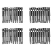 6mm T30  50mm Long Magnetic Torx Screwdriver Insert Bits Tool 40 Pcs
