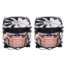 2X SNOWMAN CPU Cooler Master 5 Direct Contact Heatpipes Freeze Tower Cooling System CPU Cooling Double Fan