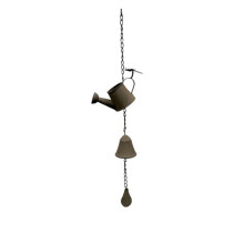 American Retro Old Cast Iron Kettle Wind Chimes Garden Courtyard Hanging Crafts Outdoor Ornaments Decoration A