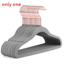 (Gray Rose)Kleiderbügel Slim Rutschfest Kunststoff Kleiderbügel mit Wildleder Design für Kinder Garderobe Organizer Hose