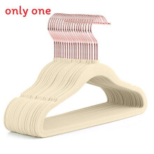 (Ivory Rose)Clothes Hanger Slim Nonslip Plastic Hangers With Suede Design For Kids Wardrobe Organizer Pants