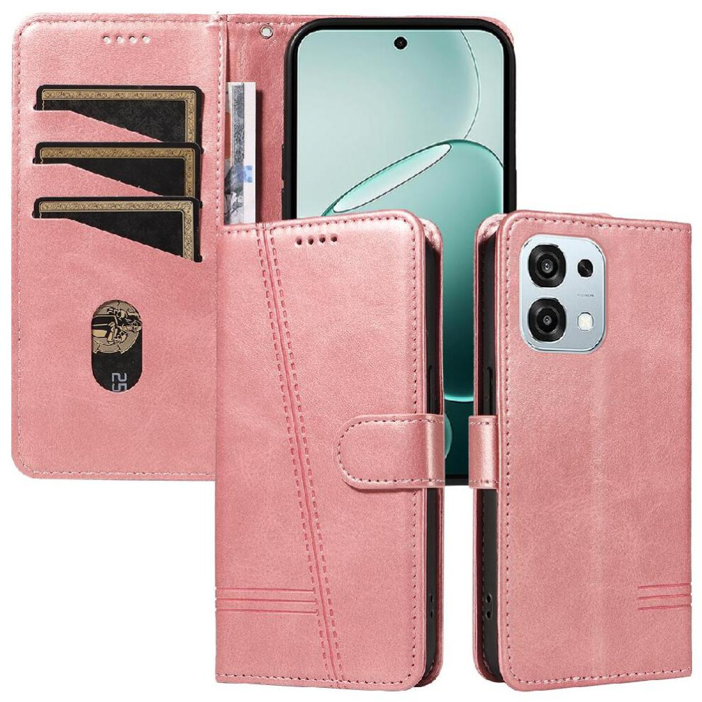 Flip Case For Oppo A5 Pro 4G/5G Pressed Pu Leather Detachable Bracelet With Credit Card Slot Wallet Phone Case Black 764563370177