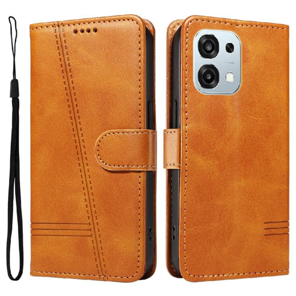 Flip Case For Oppo A5 Pro 4G/5G Pressed Pu Leather Detachable Bracelet With Credit Card Slot Wallet Phone Case Black 764563370146