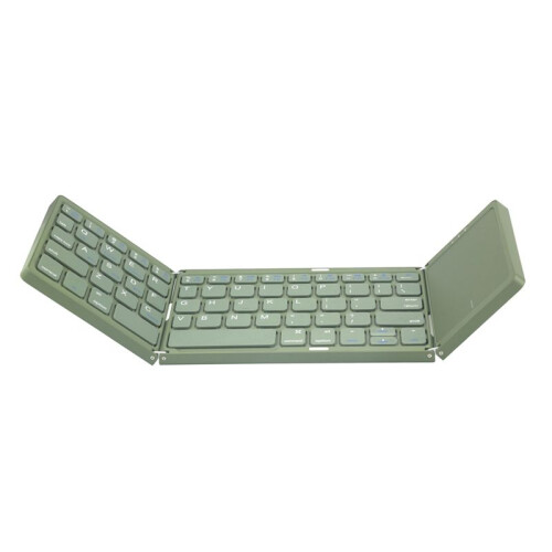 Foldable  Keyboard with Touchpad Office  Wireless Keyboard Storage Three Systems Universal Dark Green 1