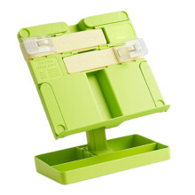Folding Reading Stand with Page Clip Adjustable Plastic-Green