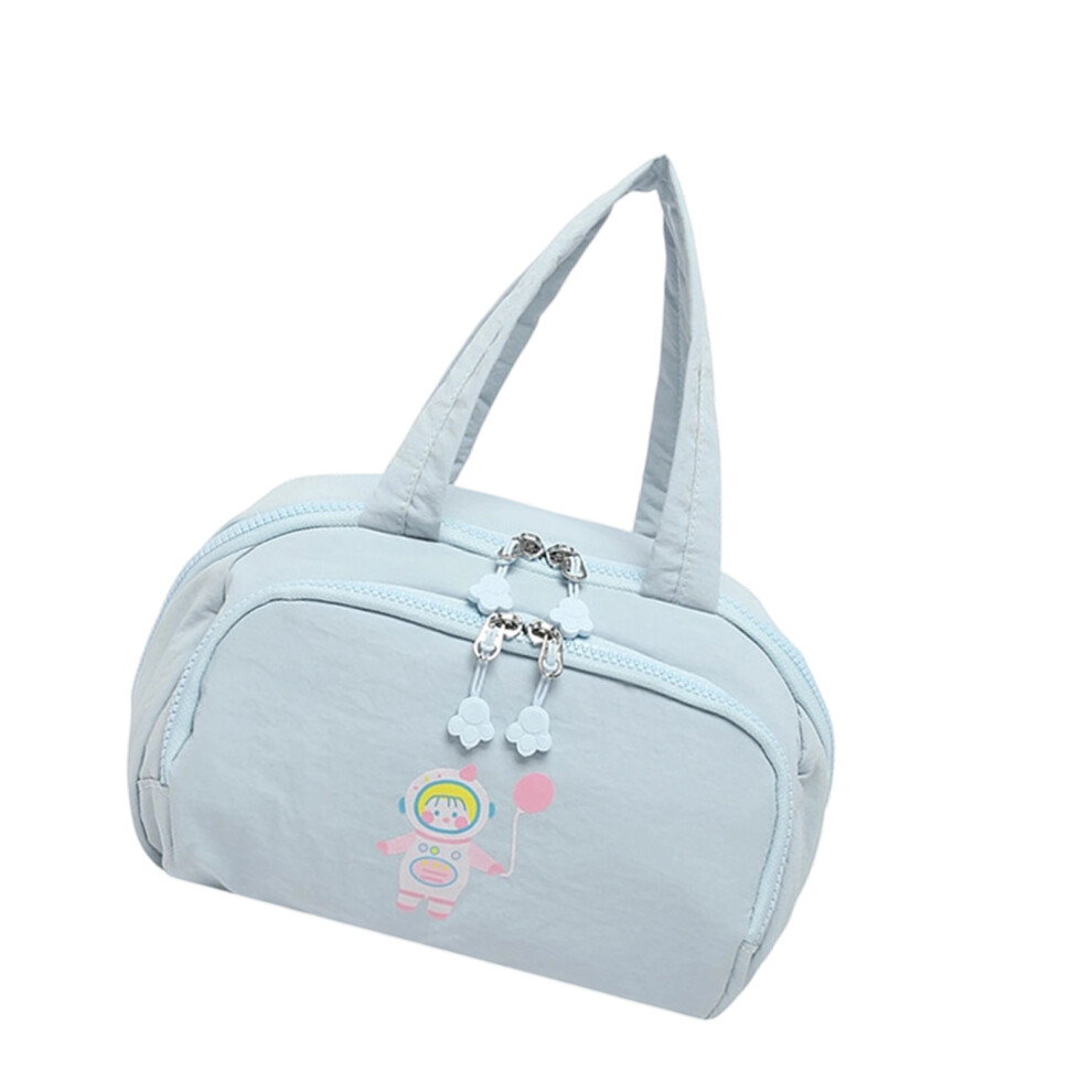 Blue Multi Functional Wear Resistant Makeup Pouches Hand Carry