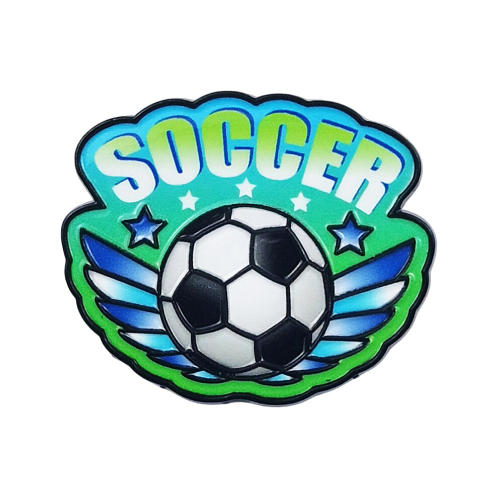 Creative Soccer Themed Enamel Badge Geometric Design Brooch-4
