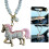Décoration cheval en strass scintillants 3D Unique,-Rouge 3