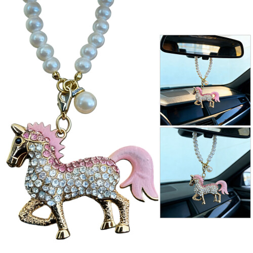 Décoration cheval en strass scintillants 3D Unique,-Rouge 2