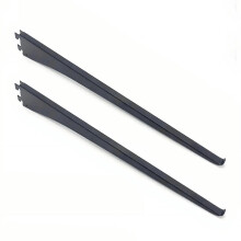 Carbon Steel Vertical Hole Plate Rack Metal Shelf-Black 36 cm