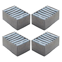 Group Of 4 Seven Cell Storage Boxes Sturdy Non interlaced-L