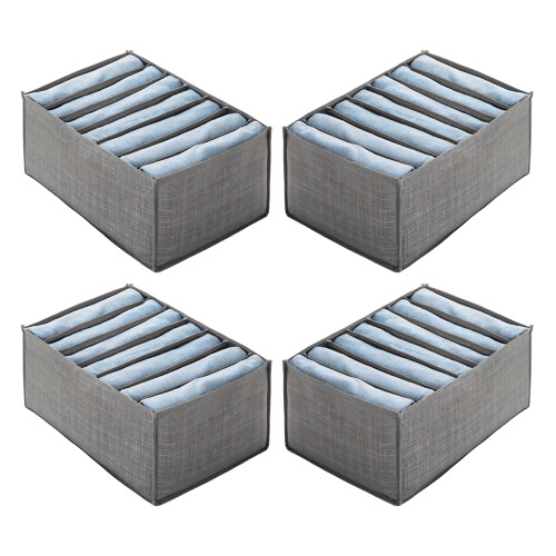 Group Of 4 Seven Cell Storage Boxes Sturdy Non interlaced-L