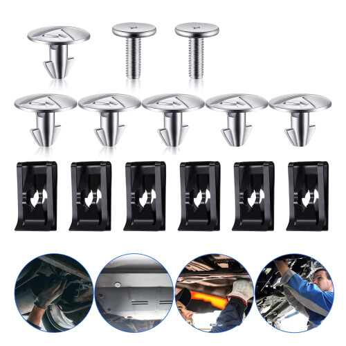 Car Engine Cover Lower Splash Shield Pin Screws Metal Bolt Screw 1