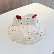 (Heart)Summer Baby Girl Sun Hat With Wide Brim And Cherry Print For Outdoor Protection