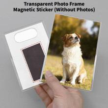 (20.8cm)Transparent Acrylic Photo Frame Magnetic Magnet Wall Home Decor Refrigerator