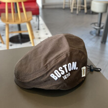 (Brown)Childrens Spring Cotton Embroidered Alphabet Forward Cap For Toddlers And Kids