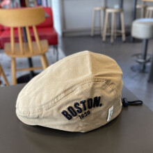 (Khaki)Childrens Spring Cotton Embroidered Alphabet Forward Cap For Toddlers And Kids