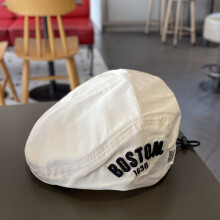 (Beige)Childrens Spring Cotton Embroidered Alphabet Forward Cap For Toddlers And Kids