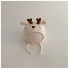 (Beige)Baby Ear Cover Hat For Autumn Spring Cotton Windproof Toddler Headwear