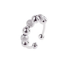 Bague anti-stress ornée d'un flocon de neige, bague tournante pour femme avec perles rotatives, bague anti-stress pour la concentration et le calme,