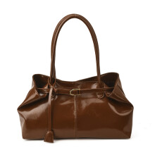 Trendy Koreaanse stijl onderarmtas PU-lederen handtas voor-bruin