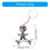 Rubberen skateboard-schedelsleutelhanger voor 3