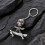 Rubberen skateboard-schedelsleutelhanger voor 5