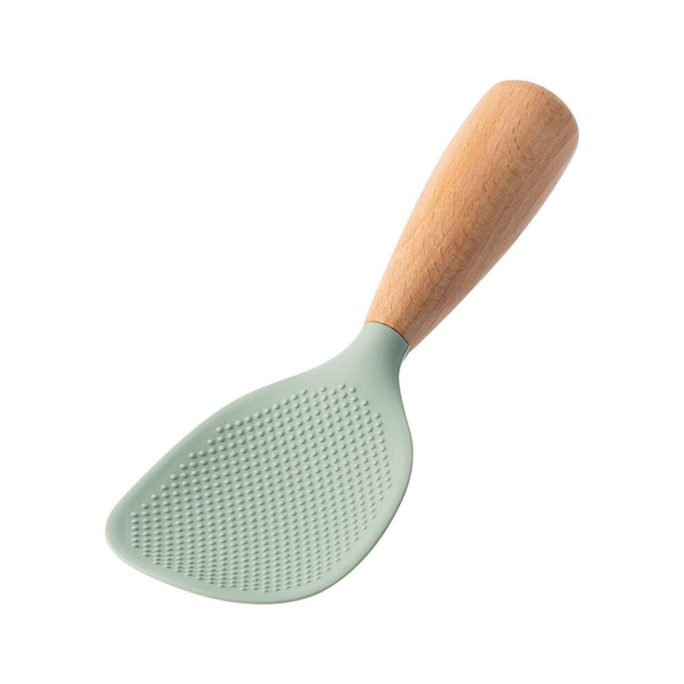 Tauoh Rice Spoon Non-Stick Kitchen Tools With Wooden Handle Vertical Serving Spoon Spatula Suitable For Kitchen Cooking B