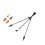 Lawn Sprinkler Tripod Mount With Interchangeable Nozzle For 1