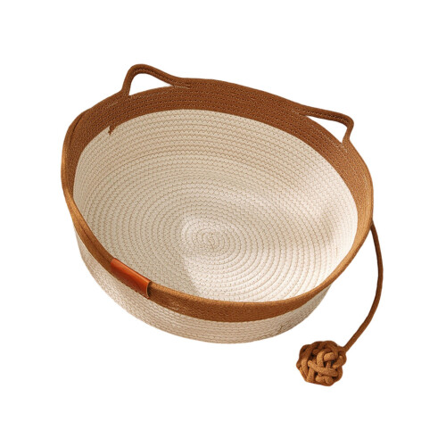 Cats Scratch Basket Woven Comfortable Thicken Mat for-brown