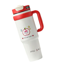 Récipient à boisson à rétention thermique paille à boire-Rouge