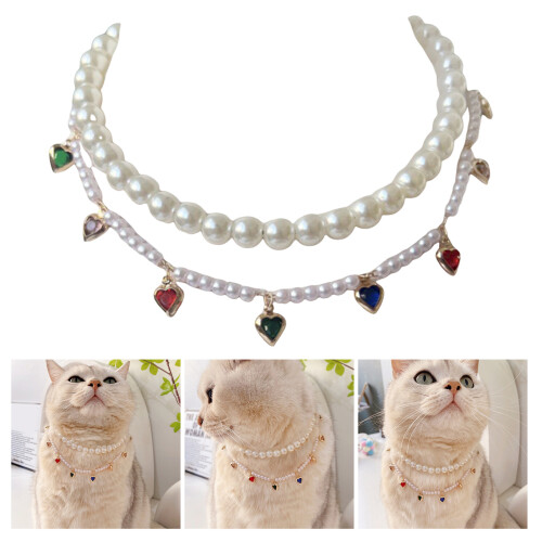 Collier de perles pour chien, bijoux pour petit-L Multicolore 1