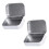 2 Pack Sturdy Iron Storage Boxes Flips Top-   White 1