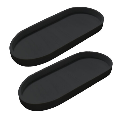 Multipurpose Silicone Tray For Makeup Essential Bathroom-Black