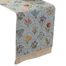 Vintages Styles Table Runner for Dining Room-Light blue B