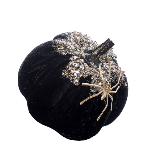 Spiders Pumpkin Figurines Decors Halloween Pumpkin-Black
