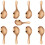 9Pcs Miniature Scoops Nonrust Steel Flat Handle-Rose Gold 1