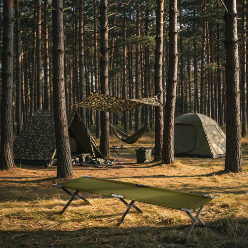Klappbares Feldbett, Grün, 200 cm 1