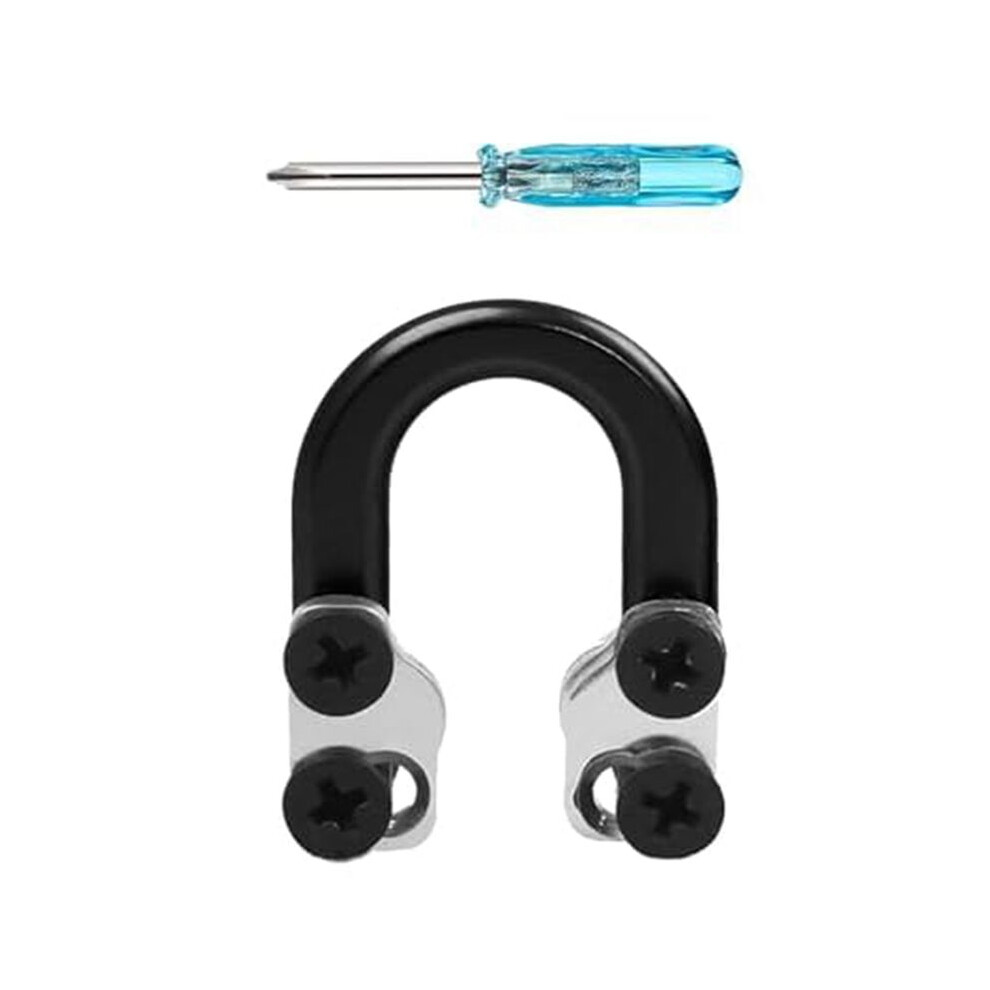1 Pack Archery Compound Bow D Loop-Metal D Ring Buckle Release Nocking Loop With Screwdrivers,Black 4712150833006