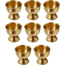 Stainless Steel Egg Cups, Gold Egg Holder Set of 8 for Hard Soft Boiled Eggs Kitchen Tool