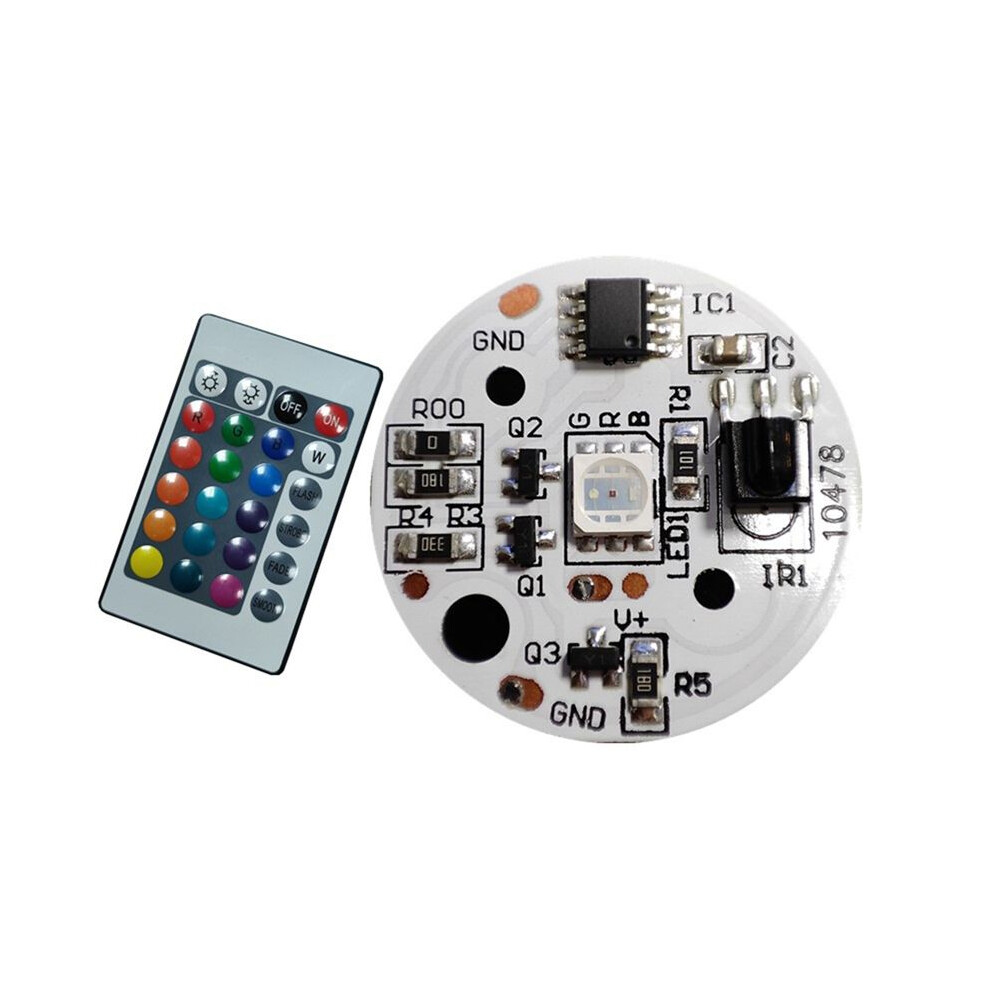 5V Low Voltage Led S Plate Color Rgb Lamp Board 3W Colorful Gradient Source Ir 24-Key Wireless Remote Light 4711465505868