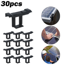 30PCS Photovoltaic Panel Drainage Buckle PV Plate Solar Panel Water Drain Clip for Solar Panel Draining 33mm Black