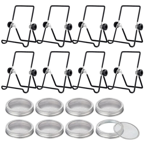 Le Kit de 8 Pots de Germination Comprend des Couvercles de Germination et des Supports de Germination.