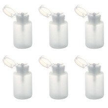 6X 150Ml Nail Art Makeup Polish Plastic Pump Dispenser Bottle Remover White