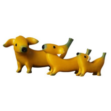 Lustige Bananenhundestatue, Süße Geschälte Bananenhundefiguren, Ornamente, Gartendekorationen, Harz, Schreibtischornamente, Heimdekoration